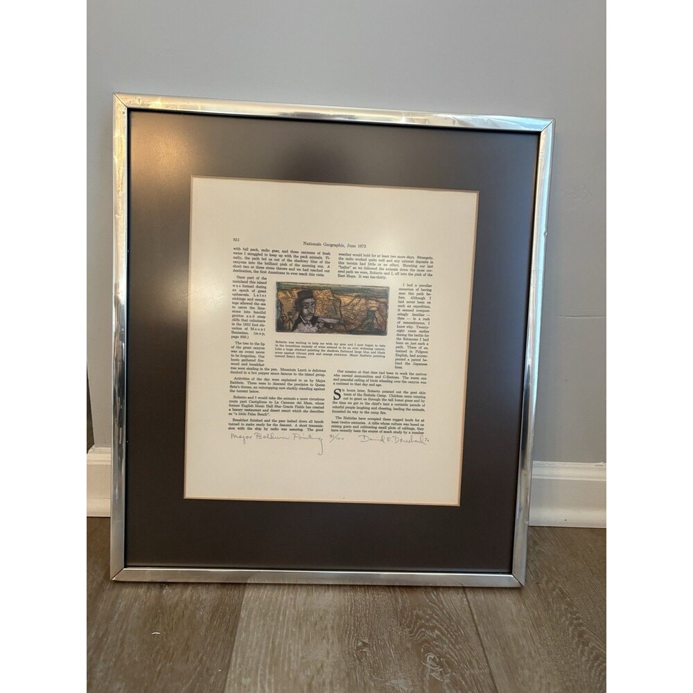 Vintage Signed Limited Edition “Major Baldwin Pointing 91/100 David F Driesbach